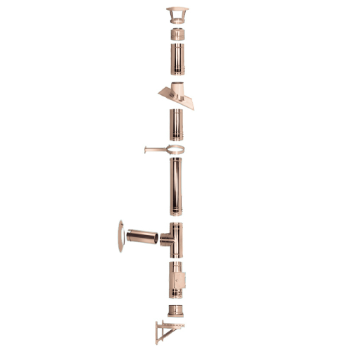 Kupferschornstein doppelwandig Bausatz Ø 80 mm – Tecnovis TEC-DW-Classic