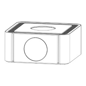 Austroflamm - Aufsatzbox, h = 18,3 cm, Anschluß hinten/oben, bei Anschluß hinten kein Heat Memory System möglich Kaminzubehör