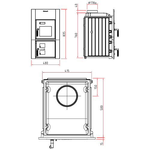 Olsberg Format 9 Heizeinsatz 9 kW 