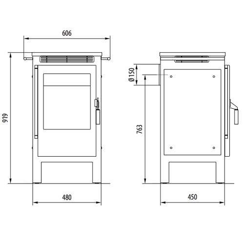 Wodtke Cookie Kaminofen 7 kW