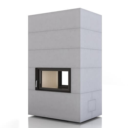 Brunner BSO 05 Tunnel EAS Kaminbausatz 12 kW Drehtür/Drehtür, wasserführend