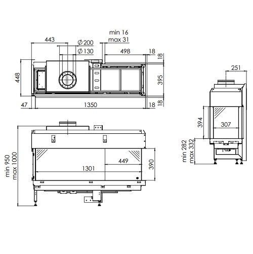 DRU Metro 130XTL RCH Gaskamin