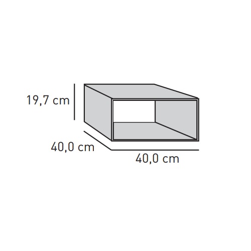 Kaminzubehör Skantherm - Optik-Tunnel-Box, Breite 40,0 cm