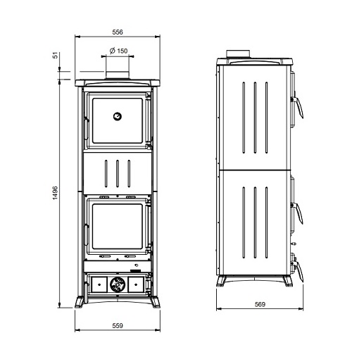 La Nordica Nova Forno - Steel Kaminofen 11,8 kW