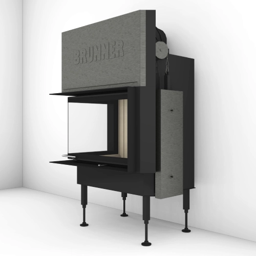 Brunner BKH 5.0 Eck 42-66-42 Schiebetür links/rechts Kamineinsatz 9 kW