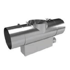 Kutzner und Weber - T-Stück mit Aschebox Baulänge 250 mm für Feinstaubabscheider