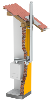 LAS Schornstein - Brennwertschornstein - Bausatz 80 / 125 mm - Tecnovis TEC-LAS-PP