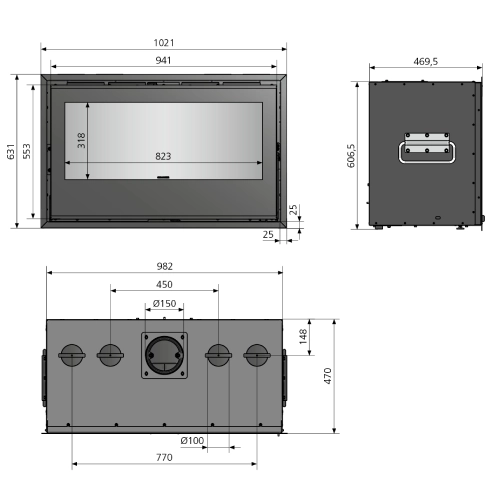 Oranier HIC OR-100 Kaminkassette 9 kW