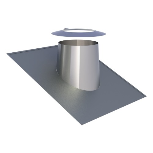 Dachdurchführung 16° - 25° mit Wetterkragen - doppelwandig - Tecnovis TEC-DW-Design Dachdurchführung 16° - 25° mit Wetterkragen - doppelwandig - Tecnovis TEC-DW-Design