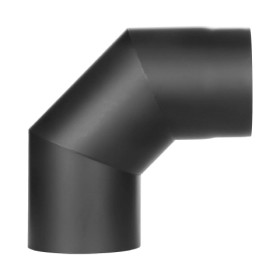 Ofenrohr - Winkel 90° ohne Tür schwarz - Tecnovis TEC-Stahl