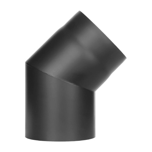 Ofenrohr - Winkel 45° ohne Tür schwarz - Tecnovis TEC-Stahl