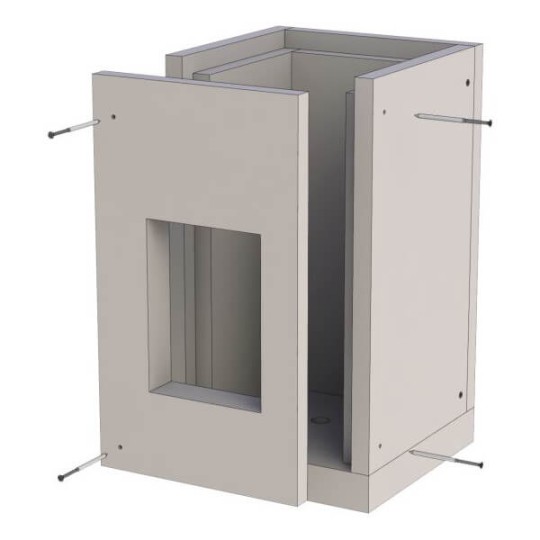 Leichtbauschornstein - Basiselement 500 mm - Tecnovis TEC-LS-A