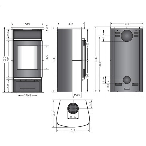 Kaminofen Justus Frisco 2.0 | 5,5 kW