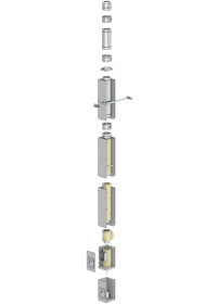 Leichtbauschornstein F90-Bausatz Wohnzimmervariante mit Innenrohrdurchmesser 130 mm – Tecnovis
