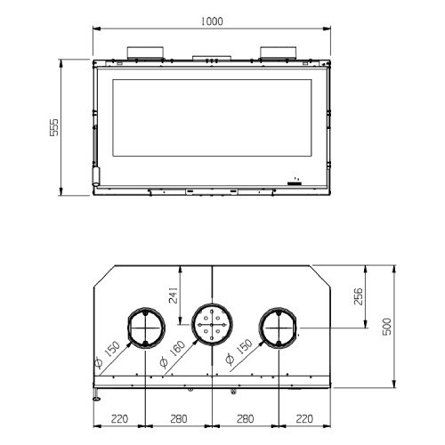 La Nordica Inserto 100 Crystal - Ventilato Kamineinsatz 9,5 kW