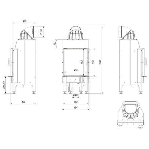 Kratki Nadia 8 Kamineinsatz 7 kW