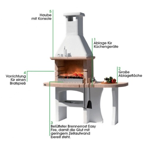 Grillkamin Sunday Dubai Bio Crystal Gartengrillkamin