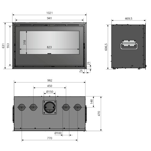 Oranier HIC OR-100 Kaminkassette 9 kW