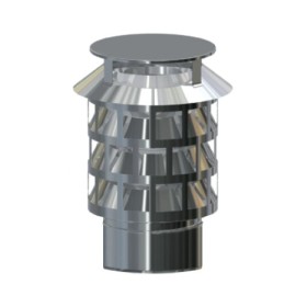 Regenhaube mit Lamellenkopf 450 mm - einwandig - Reuter EW-BLUE