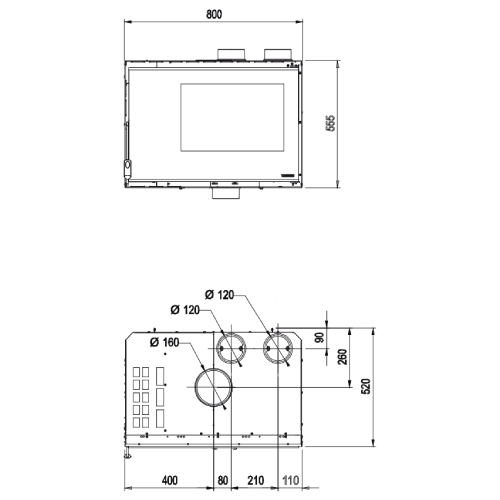 La Nordica Inserto 80 High Pressure Kamineinsatz 7,9 kW