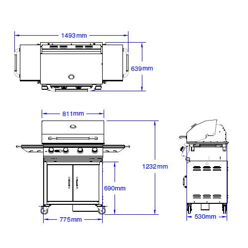 Gasgrill Bull BBQ Lonestar Cart