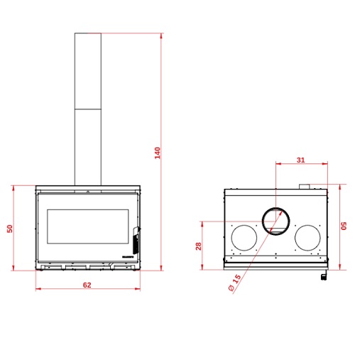 Palazzetti Ecopalex GTM70 Kamineinsatz 9 kW