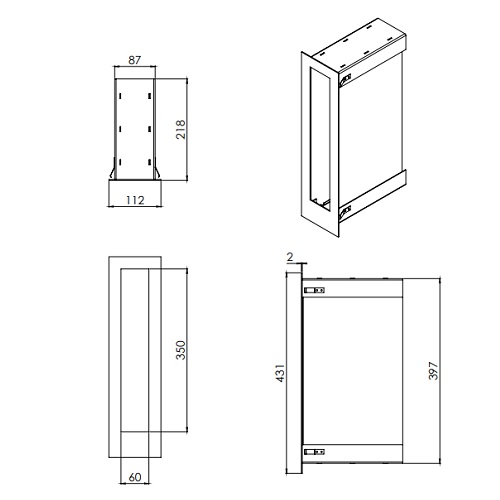 DRU - Ventilationelement Lux Fino Gaskaminzubehör