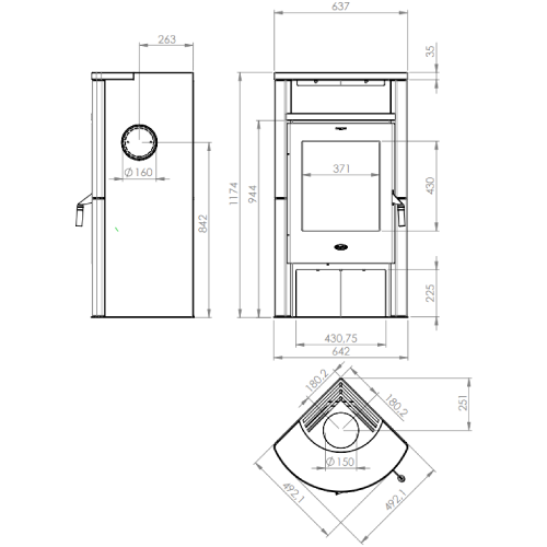 Fireplace Samba Kaminofen 6 kW