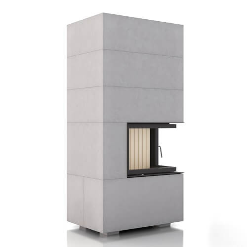 Brunner BSK 12, Eckkamin Kaminbausatz 7 kW Drehtür