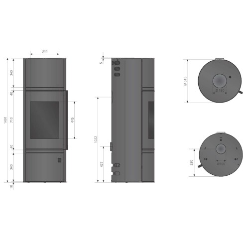 Oranier Arena W+ 2.0 pureBLACK Kaminofen 7 kW