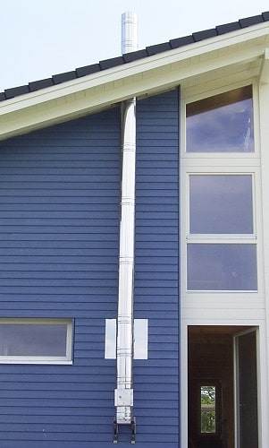 Edelstahlschornstein Bausatz Ø 80 mm / doppelwandig / Reuter DW-BLUE