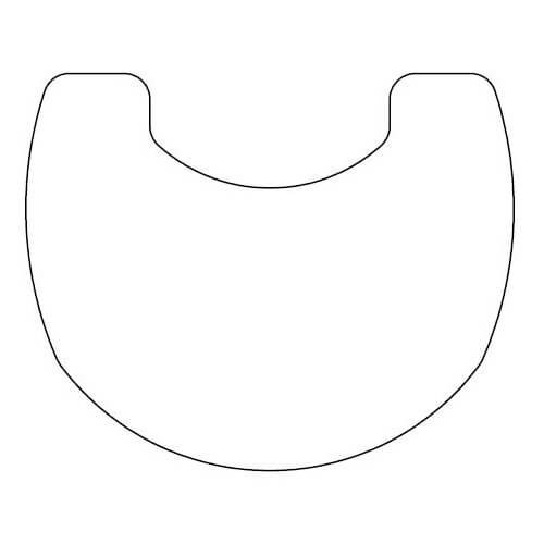 TermaTech - Form Vorlegeglasplatte passend für Ofenmodell für TT22 Serie Kaminzubehör