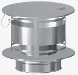 Regenhaube Anti-splash - Deckel klappbar - doppelwandig - Schiedel ICS