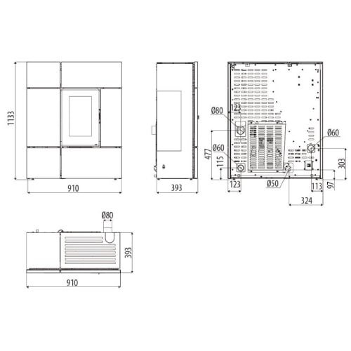 Pelletofen MCZ STREAM Comfort Air UP! Maestro 12kW