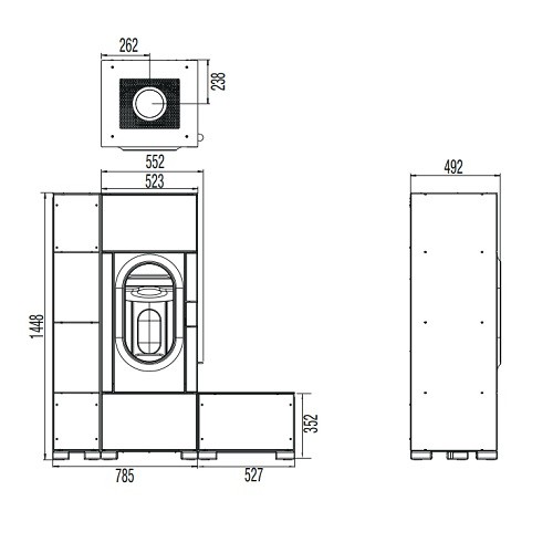 Kaminbausatz Austroflamm Claire 6kW Drehtür
