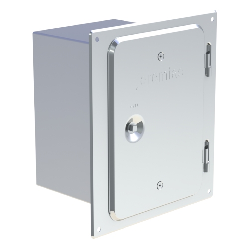 Edelstahlkamintüre 210 x 140 mm mit Schiebestutzen 150 mm schräg, passend für FU07K - einwandig - Tecnovis TEC-EW-Classic
