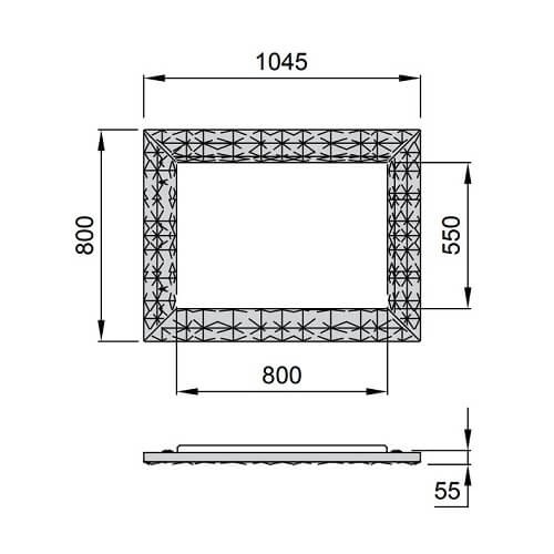 La Nordica - Verkleidung - Cornice Origami 80 Bianco Infinity Kaminzubehör