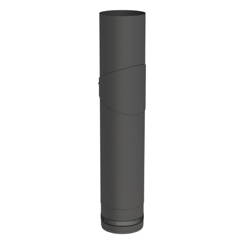 Pelletofenrohr - Längenelement 500 mm mit Revision schwarz lackiert - Tecnovis TEC-Pellet