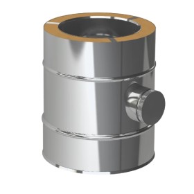 Längenelement 250 mm mit Meßstutzen 64x4 - doppelwandig - Reuter DW-BLUE