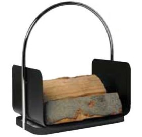 Lienbacher - Holzkorb Schwarz beschichtet Kaminzubehör