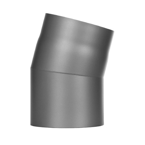 Ofenrohr - Winkel 15° ohne Tür gussgrau - Tecnovis TEC-Stahl