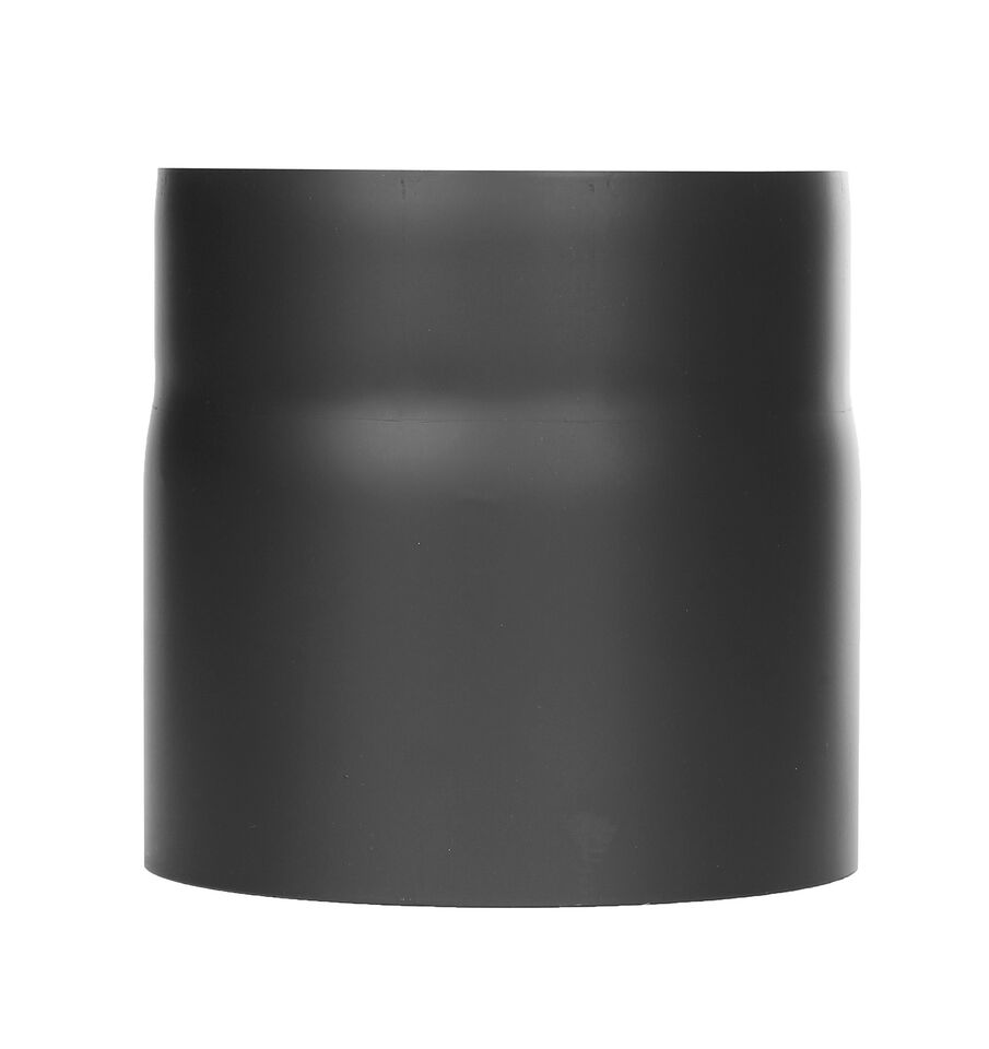 Ofenrohr - Längenelement 150 mm mit Kondensatring schwarz - Tecnovis TEC-Stahl