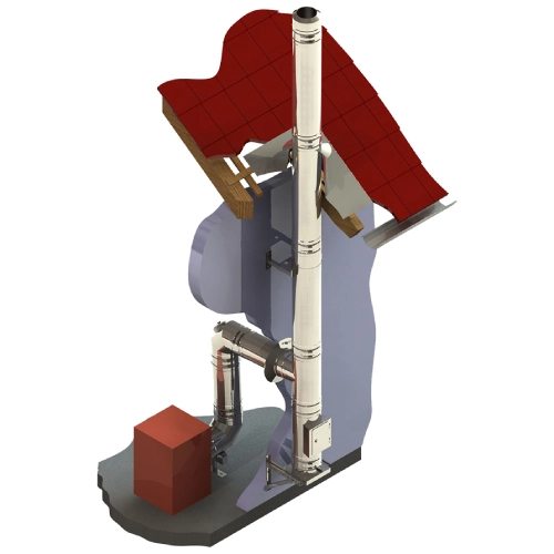 Edelstahlschornstein Bausatz Ø 160 mm / doppelwandig / Tecnovis TEC-DW-Classic