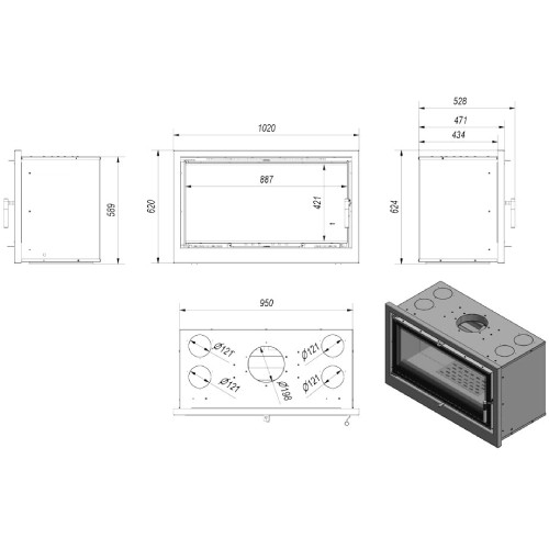 Fram RK/95 Kaminkassette 14 kW