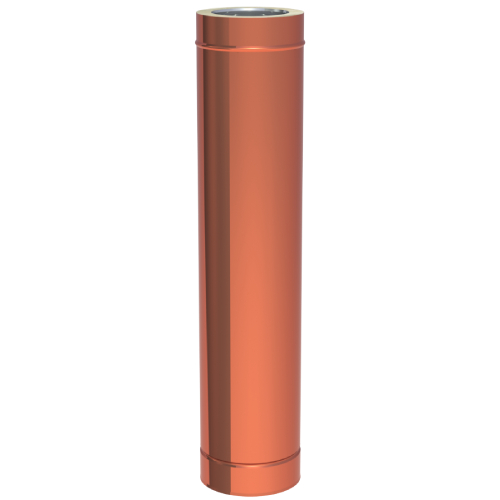 Längenelement 1000 mm aus Kupfer - doppelwandig - Tecnovis TEC-DW-Classic