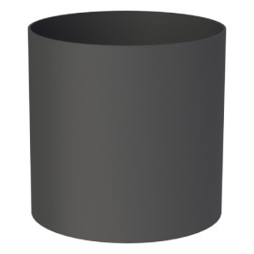Ofenrohr - Längenelement 150 mm mit Kondensatring (ohne Einzug) - schwarz - Tecnovis TEC-Stahl