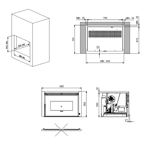 La Nordica Extraflame Comfort P85 Plus Pellet Kamineinsatz 12 kW