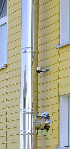 Edelstahlschornstein Bausatz Ø 80 mm / doppelwandig / Reuter DW-GREEN