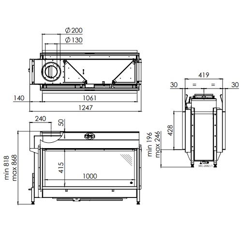 DRU Metro 100XT-41 Tunnel RCH Gaskamin