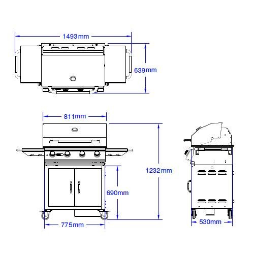 Gasgrill Bull BBQ Lonestar Cart